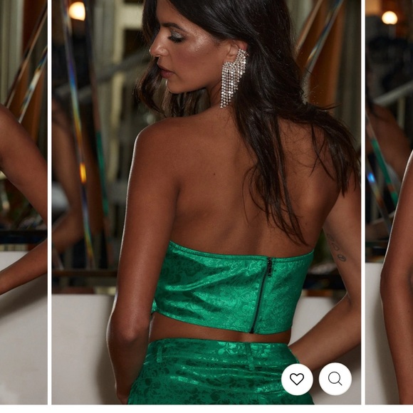 Satin corset crop top NWT - Picture 2 of 2